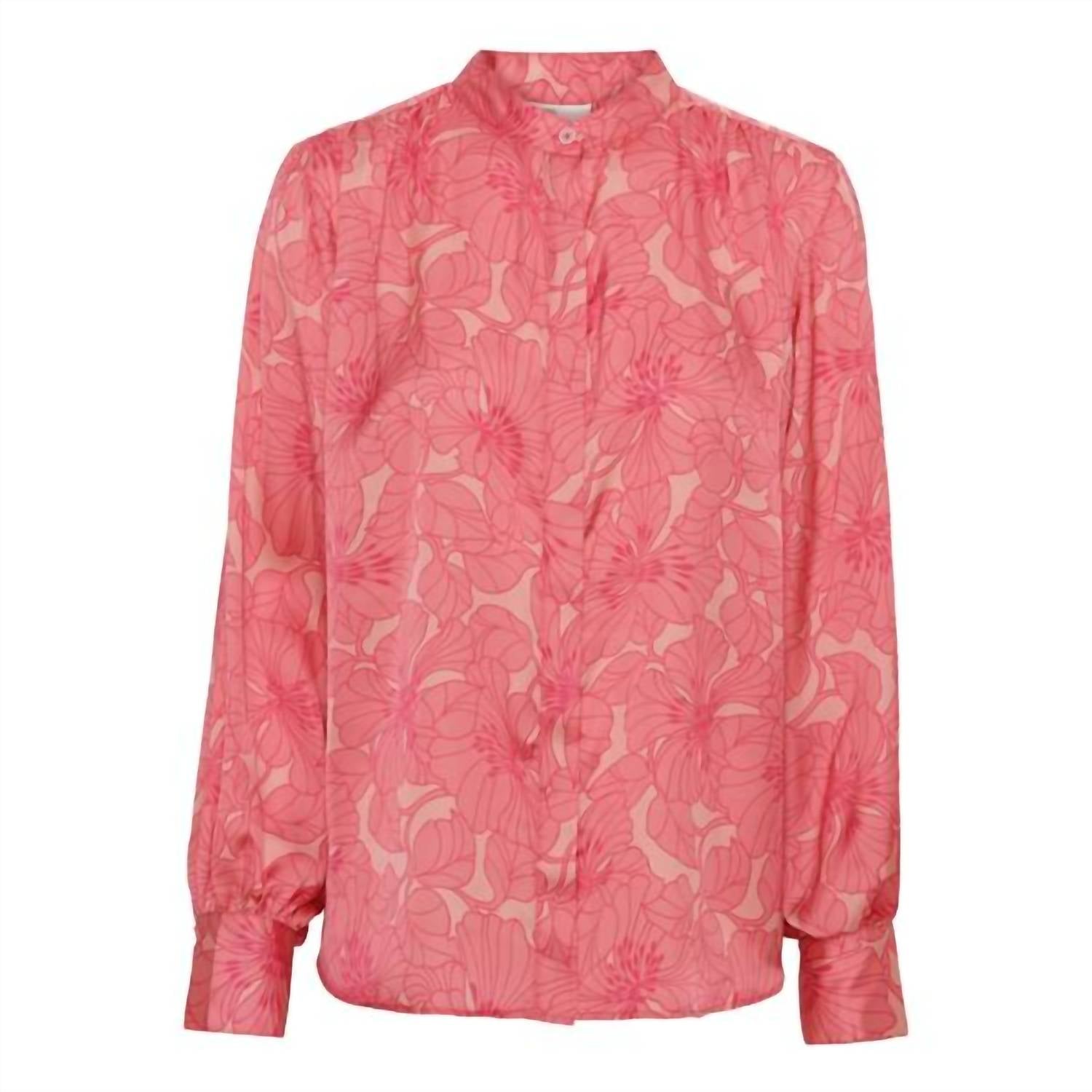 Karmamia Cornelia Shirt in gardenia pink - women's blouse - detail view