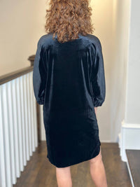 Caryn Lawn - Betsy Collar Velvet Dress