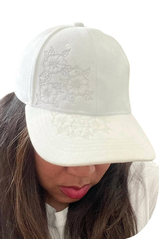 Burned Hat Co. - Floral Burn Art on Vegan Suede Ball Cap