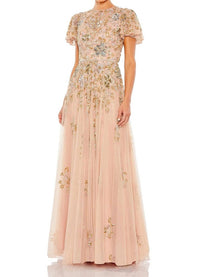 Mac Duggal - Embellished Butterfly Sleeve Gown