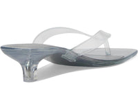 STEVE MADDEN Women's Tracie Y2k Jelly Thong Kitten Heel Sandal in clear - women's sandal - alternate view