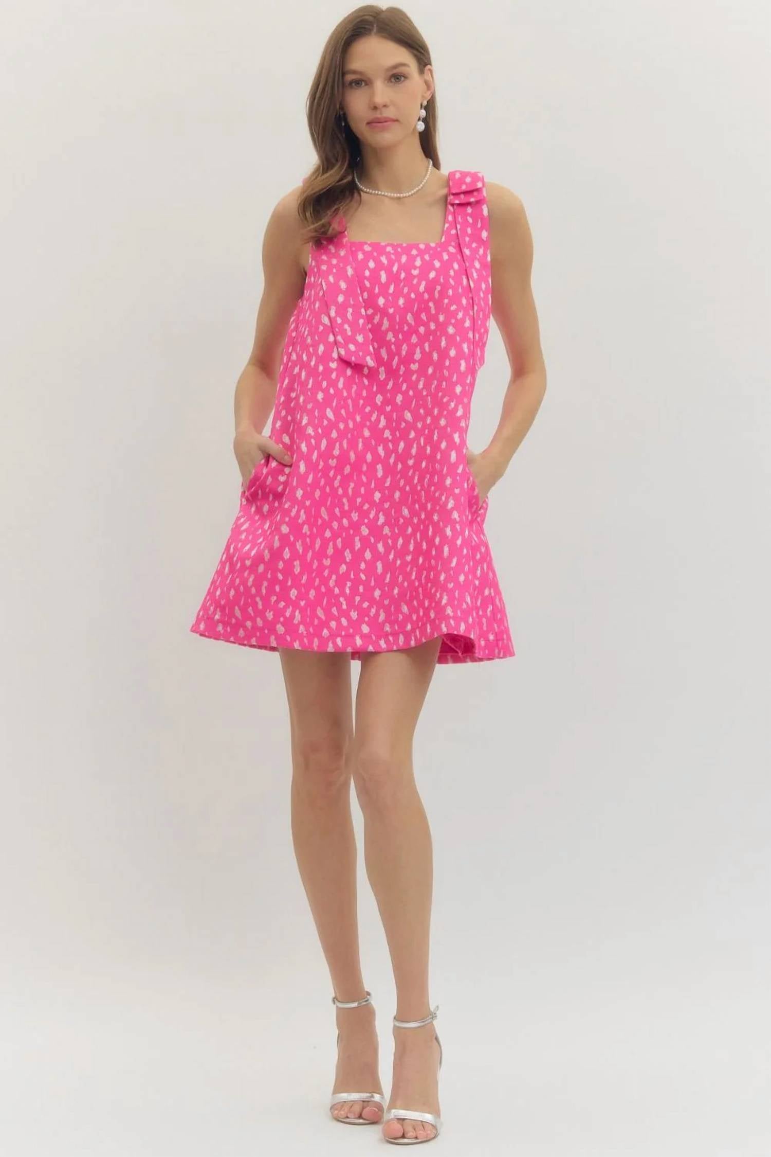 Entro - Pop Bow Strap Dress