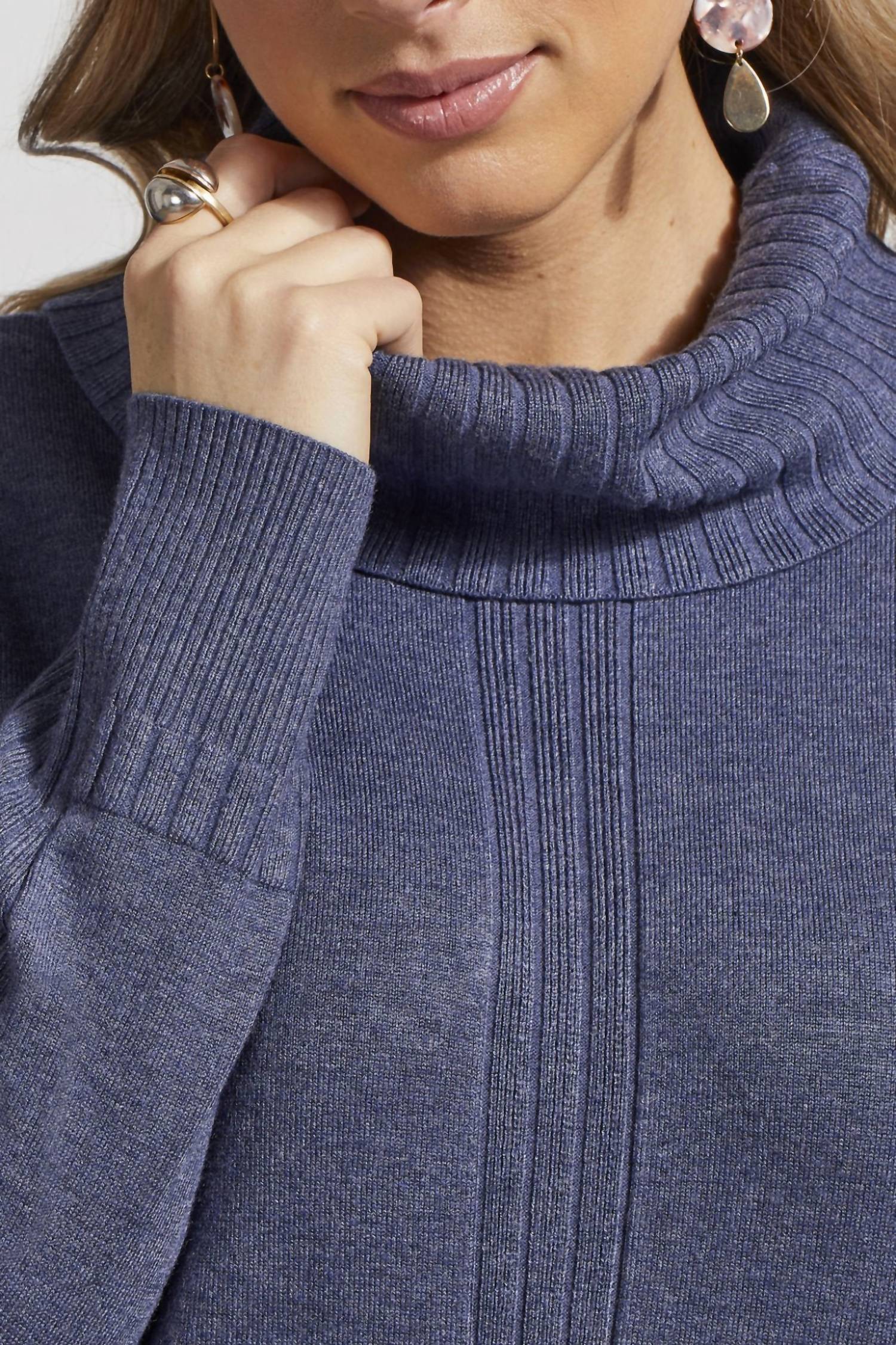 Tribal - Long Sleeve Cowl Neck Sweater