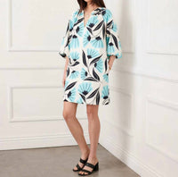 Karen Kane - Puff Sleeve Peasant Dress - Petite