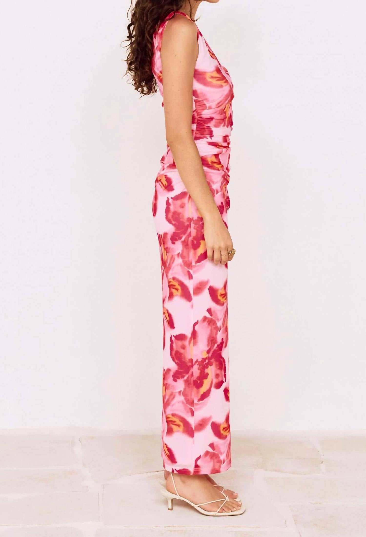 Minkpink - Off-shoulder Mesh Midi Dress