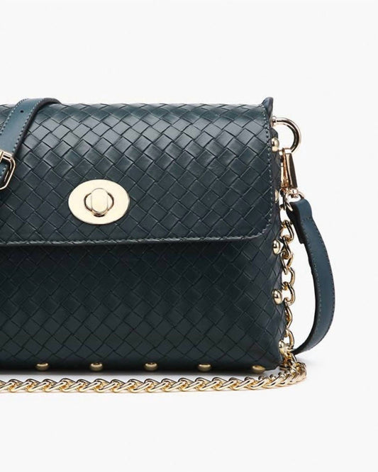 Jen & Co. - Women's Yazmin Faux Woven Crossbody Bag