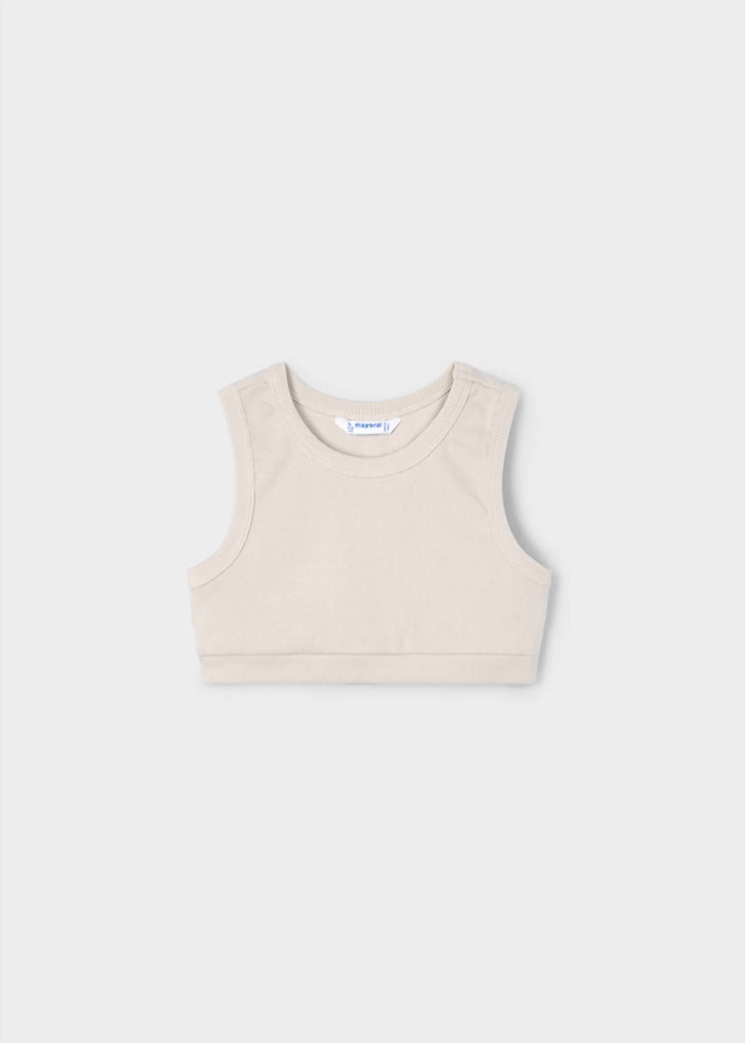 Mayoral Girl's Blouse And Vest Set in white - item - detail view