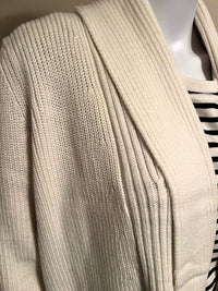 SKIES ARE BLUE Women's Open Front Cardigan Cardigan in off white - women's cardigan - detail view