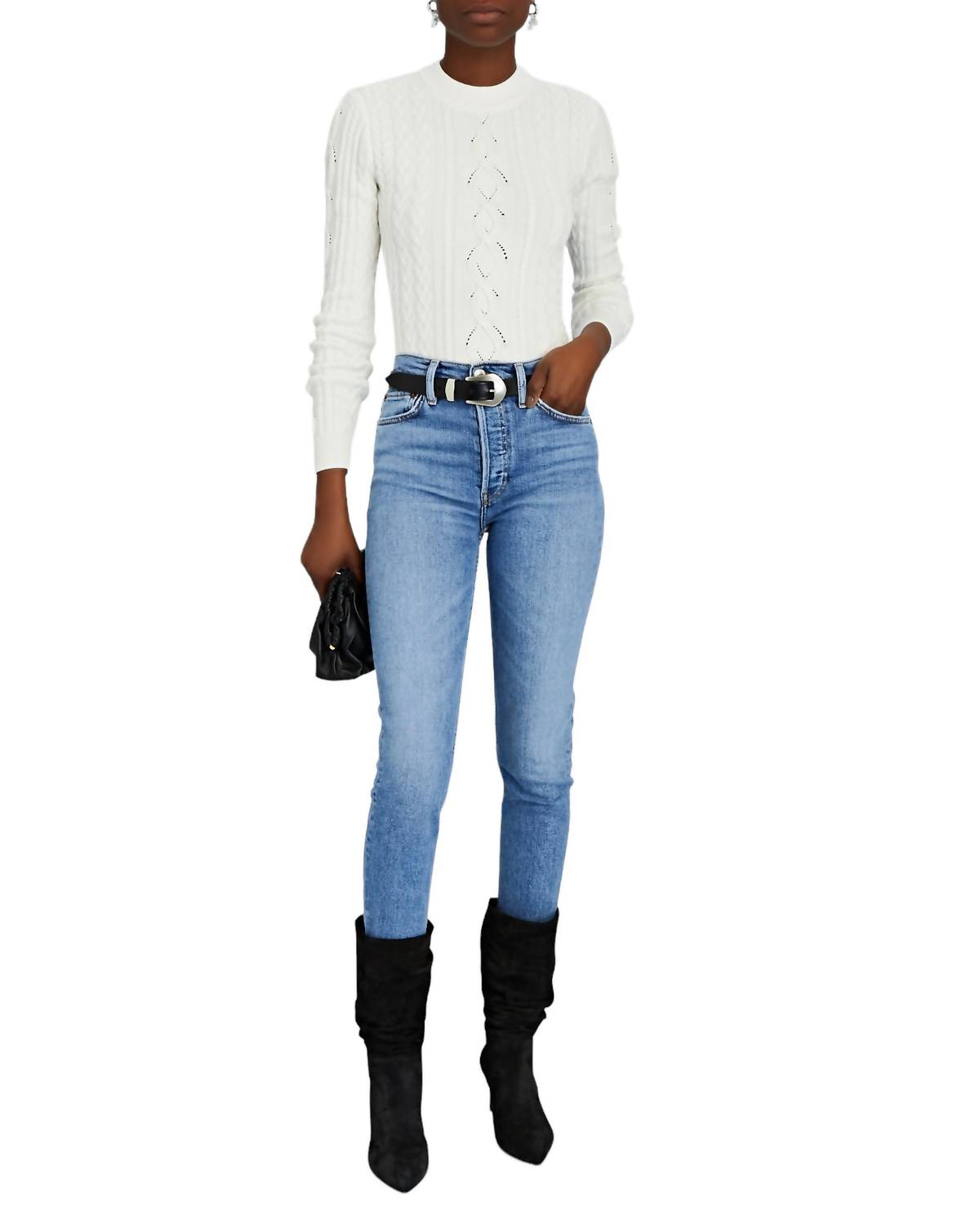 Re/Done - 90S HIGH RISE ANKLE CROP JEANS