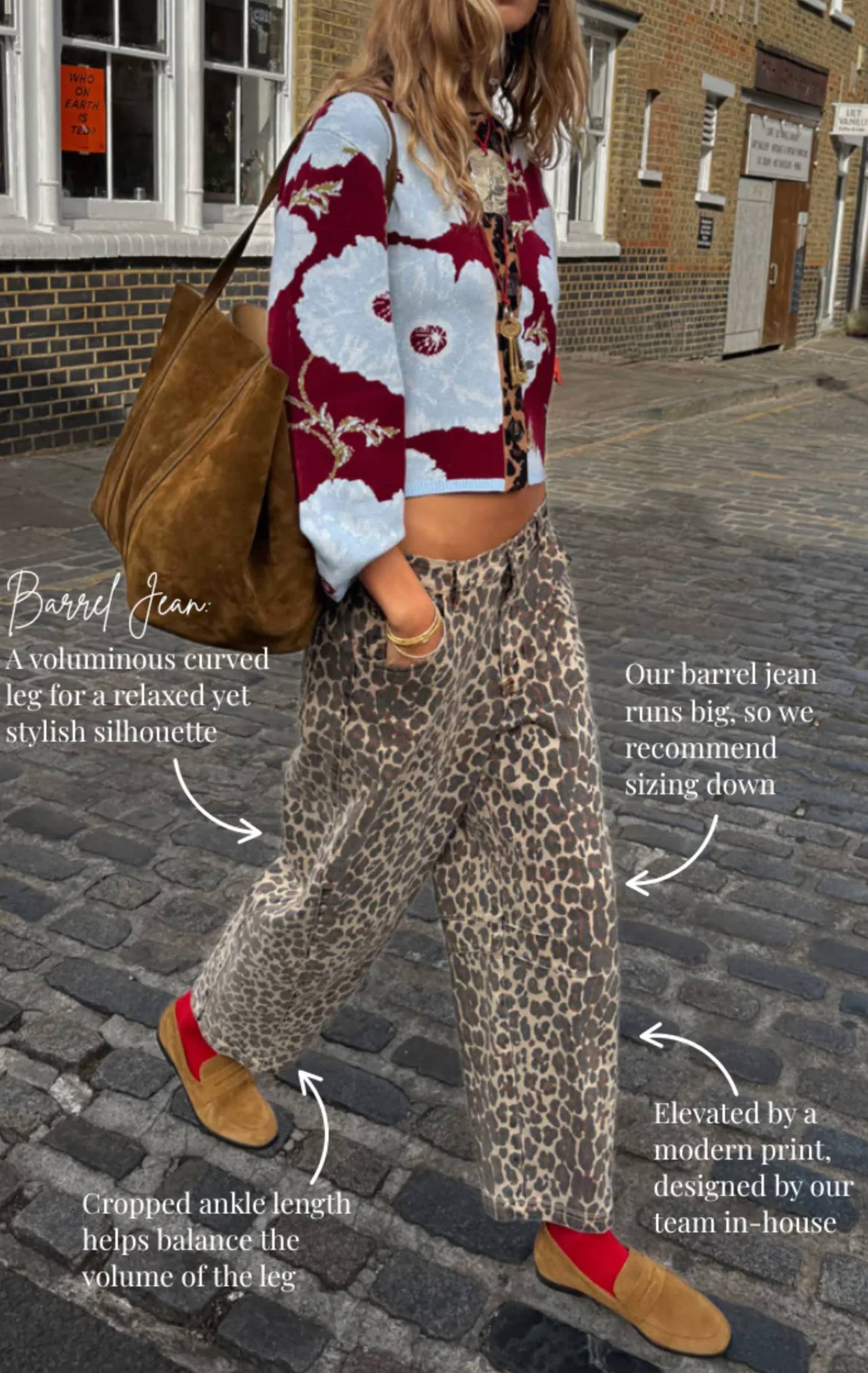 Never Fully Dressed - Leopard Barrel Jean
