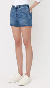 Vervet By Flying Monkey - High Rise Super Soft Cuffed Shorts