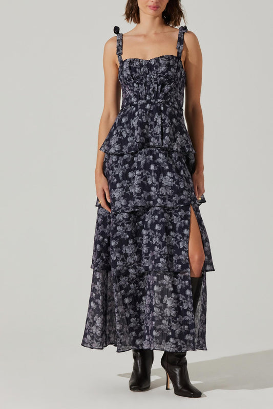 Astr - Mellorie Floral Tiered Maxi Dress