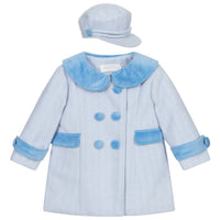 Beau Kid - Herringbone Coat And Hat Set