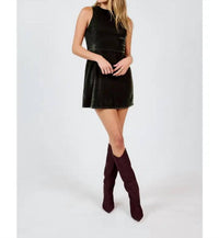 Sadie & Sage - Midnight Oil Velvet Mini Dress