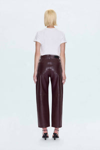 PISTOLA Jett High Rise Bowed Straight Pant in cabernet 2 - women's pants - view 4