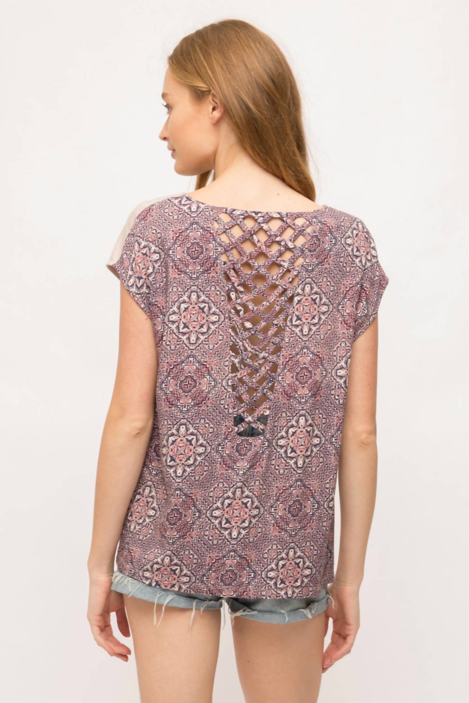 Modal Top With Criss Cross Back