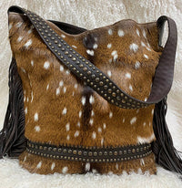 Juan Antonio - Women's Axis With Fringe And Studs Handbag