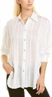 Vince - Drapey Stripe Band Collar Shirt