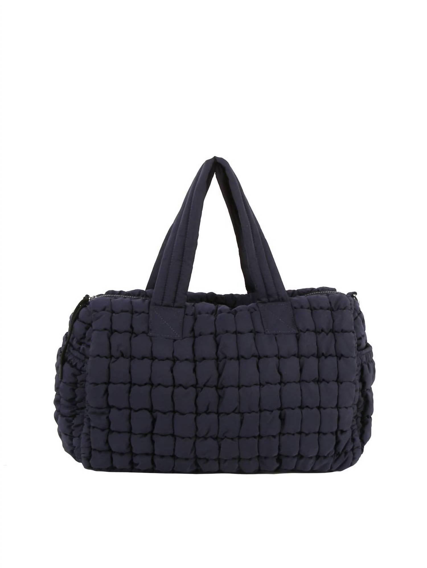 Handbag Factory Corp - Women's Puffy Grid Quilted Duffel Bag