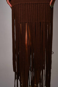 Blue B - Fringe Hem Knit Maxi Dress