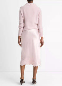Vince - Cut Out Hem Slip Midi Skirt