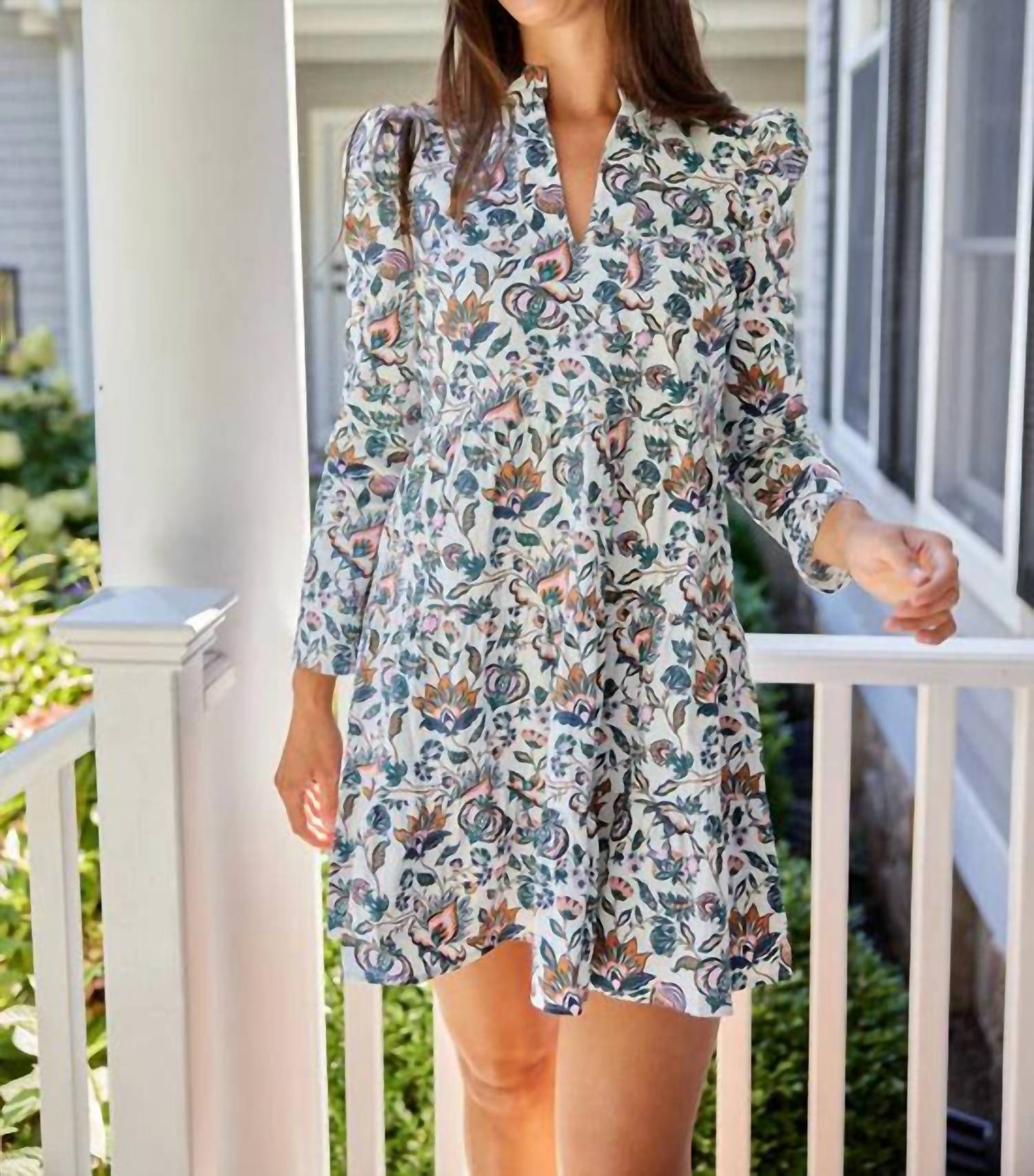 Sail To Sable - Tunic Flare Dress French Floral