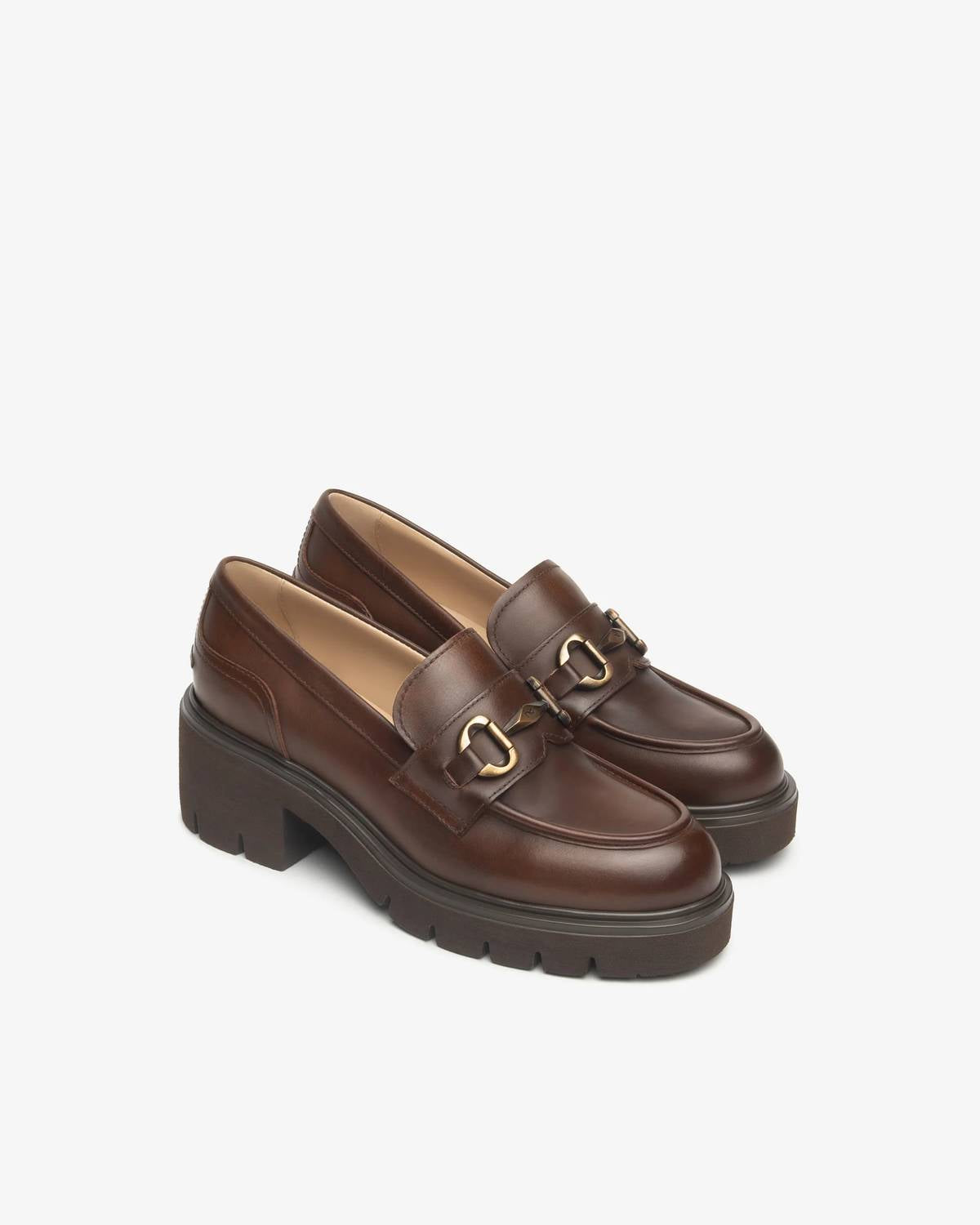 Nerogiardini - Women's Delgado Marrone Platform Loafer