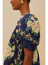 Farm Rio - Flower Tapestry Yoke Blouse
