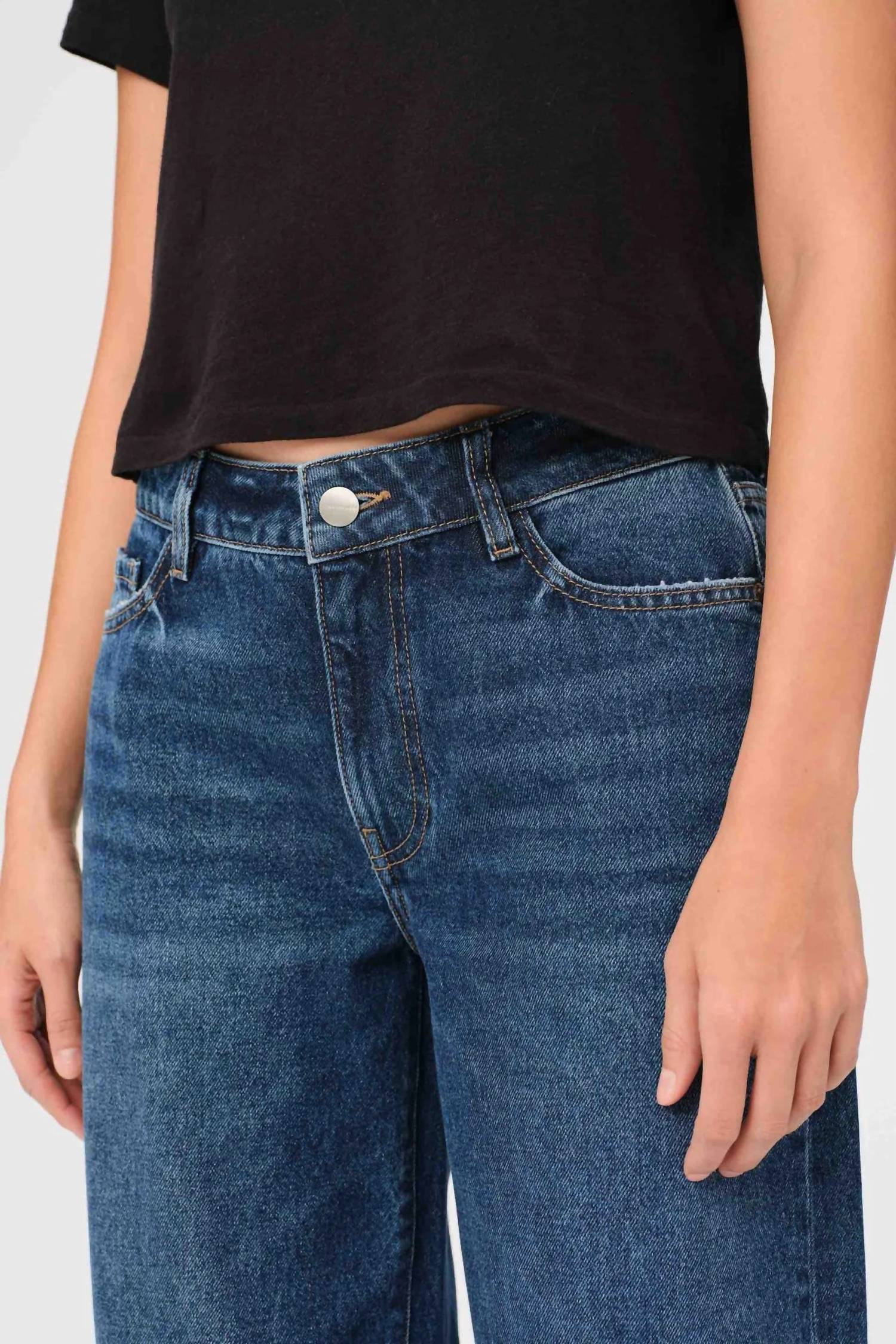 Warp + Weft - CJU Mid Rise Wide Leg Jeans