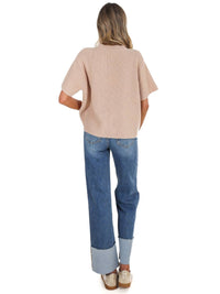 Le Lis - Let's Go There Short Sleeve Sweater Cardigan