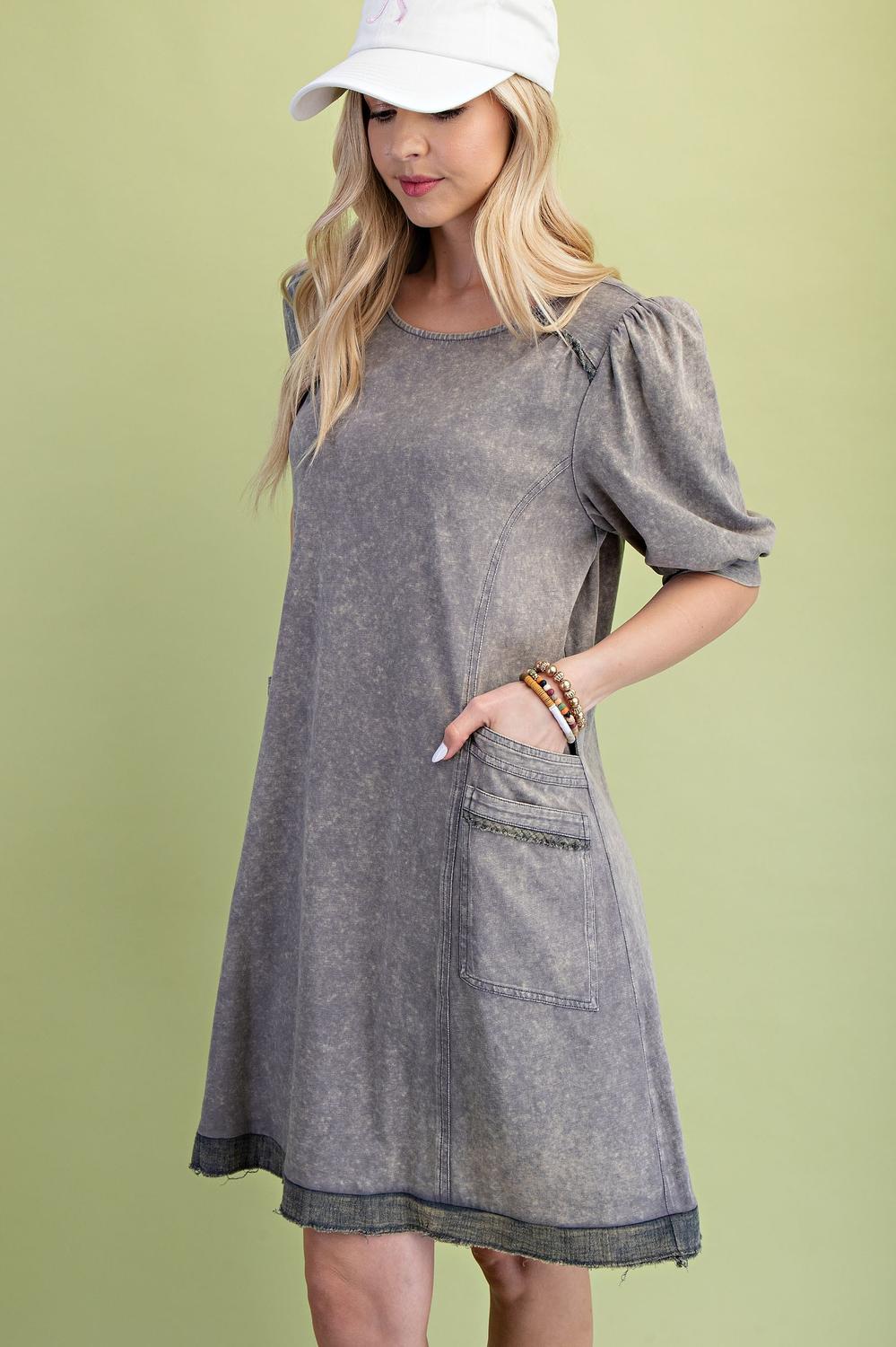GiGiO Livin' La Vida Loca Dress in grey - women's dress - alternate view