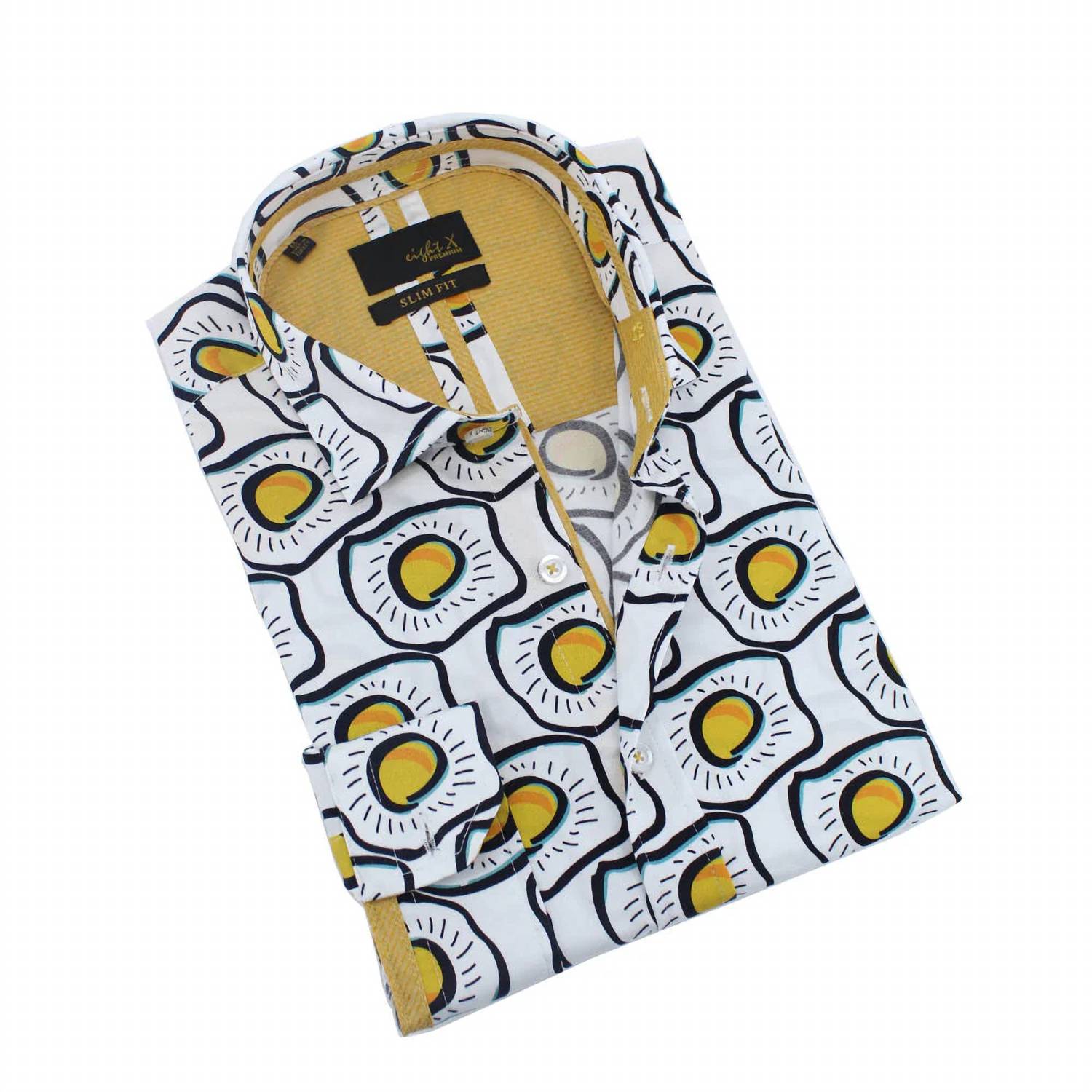 Eight X - Sunny Side Up Button Down Print Shirt