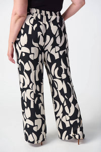 Joseph Ribkoff - Abstract Print Wide-leg Pants