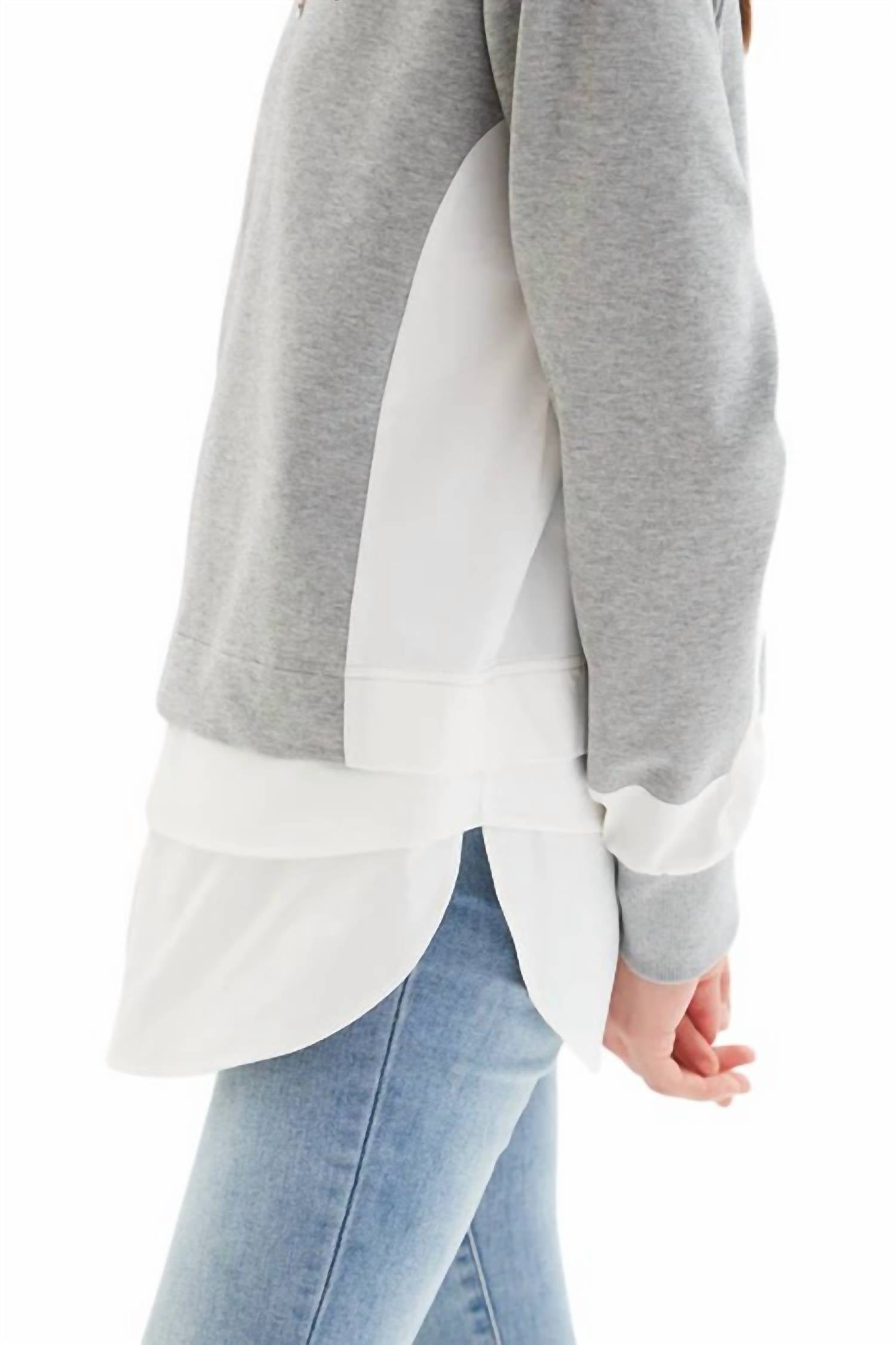 Chrldr - Melissa Mixed Media Sweatshirt