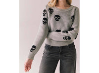 Chaser - Tossed Skulls Sweater