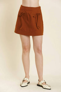 Aureum - Women's Wimberly Bow Trim Mini Skirt