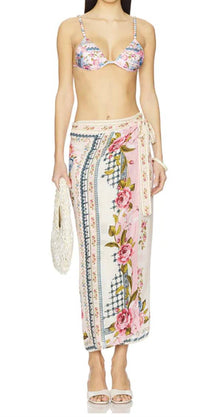 AGUA BENDITA Belle Bikini Top in multi - women's swimwear - alternate view