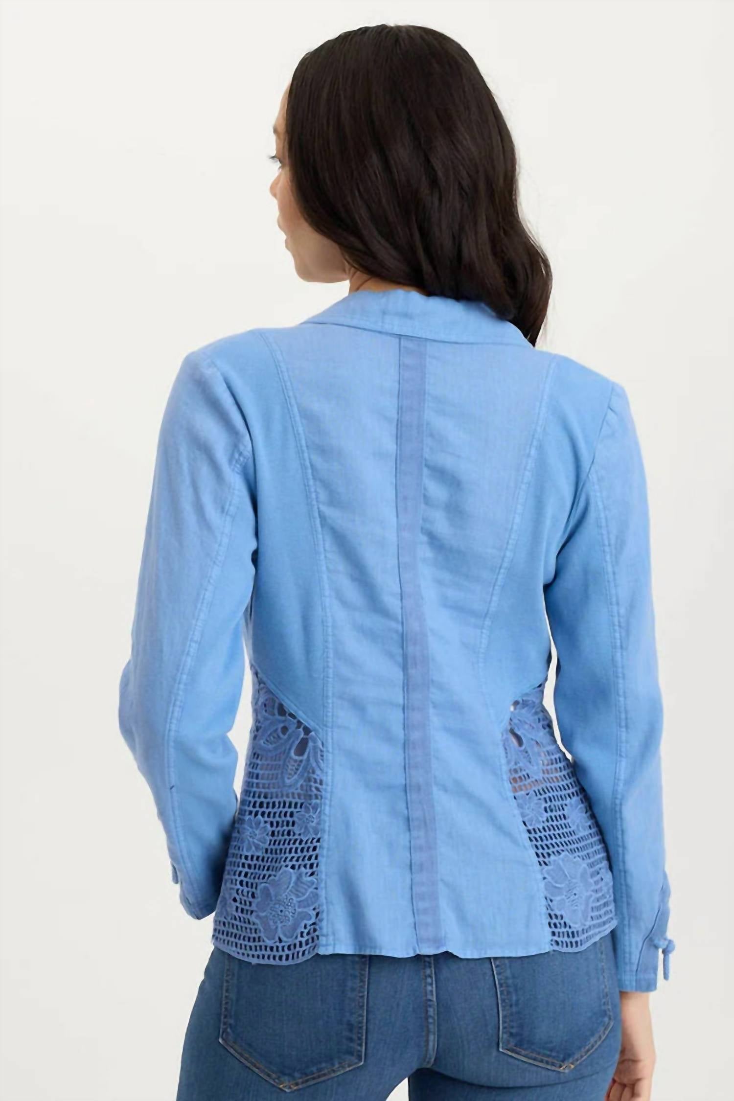 Xcvi - Trinket Linen Crochet Jacket