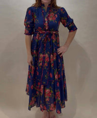 Farylina - Floral Garden Party Midi Dress