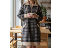 Entro - Plaid Sweater Dress