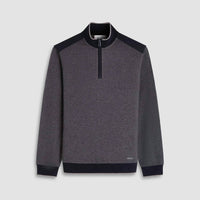 Bugatchi Uomo - Diagonal Stripe Melange Quarter Zip