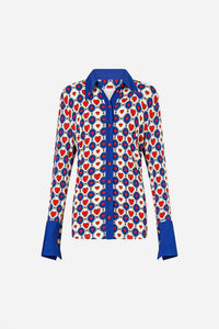 Camilla Fitted Jersey Shirt in rinse and roar - women's shirt - view 4