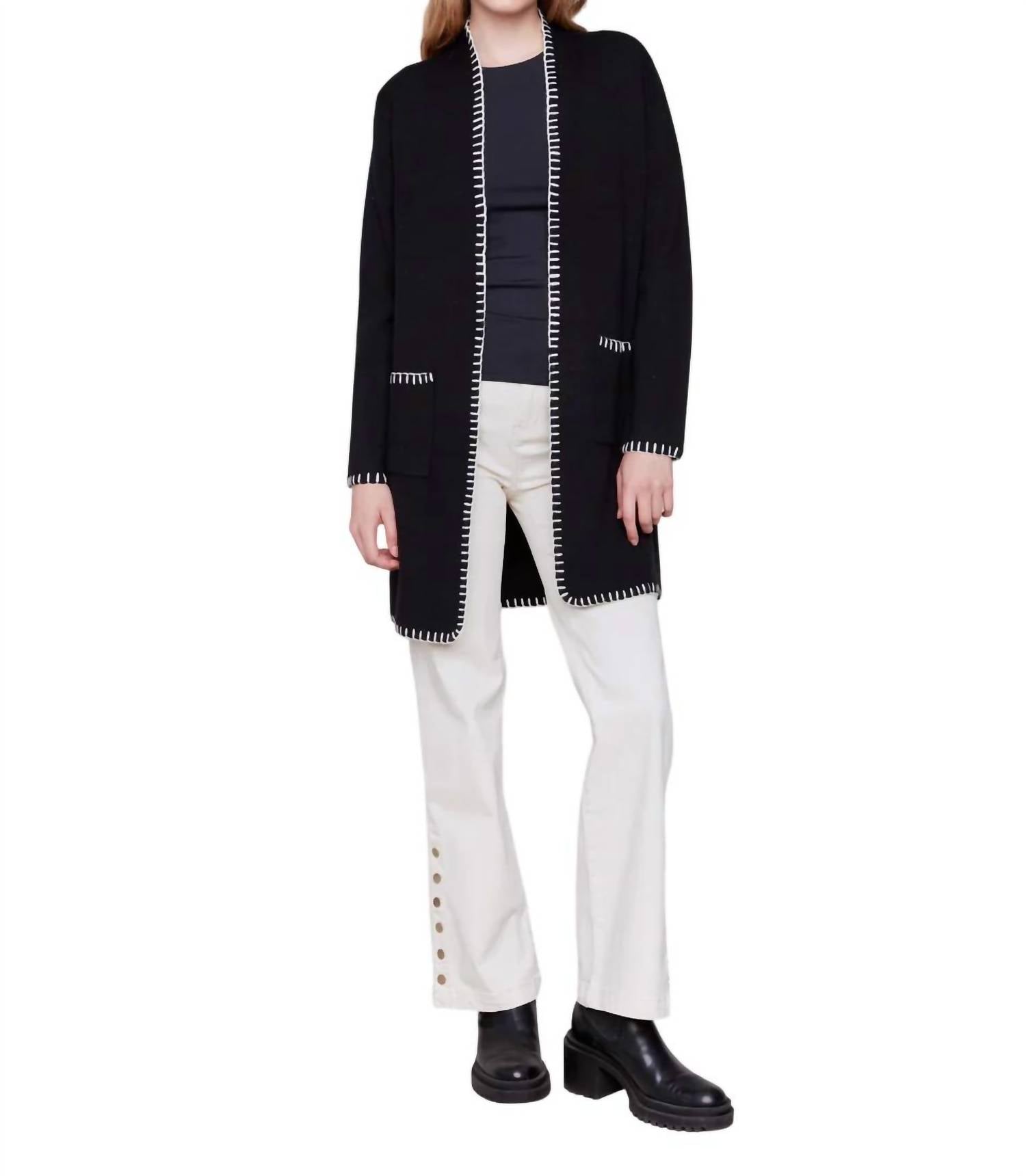 Charlie B - Blanket Stitch Long Cardigan