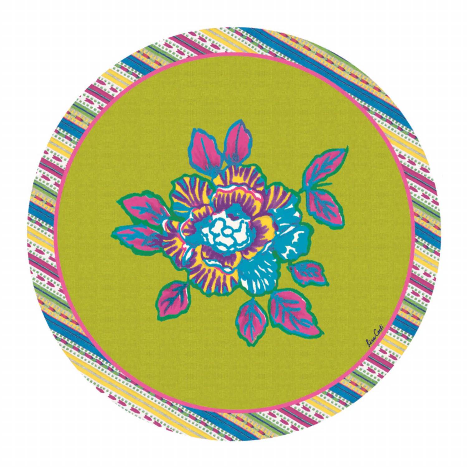 Lisa Corti - English Rose Placemat - Set Of 2