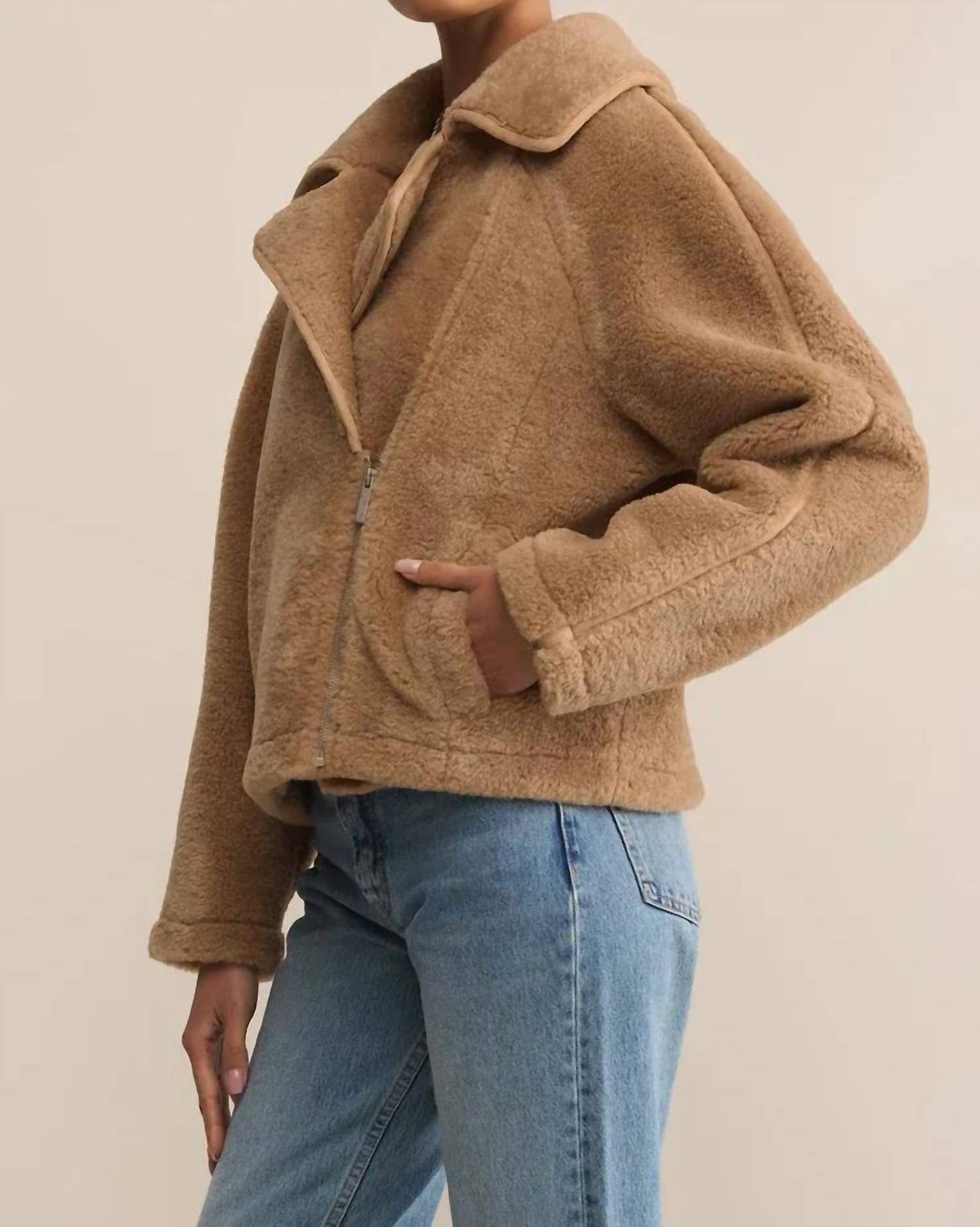 Z Supply Townsend Jacket in natural - women's jacket - detail view