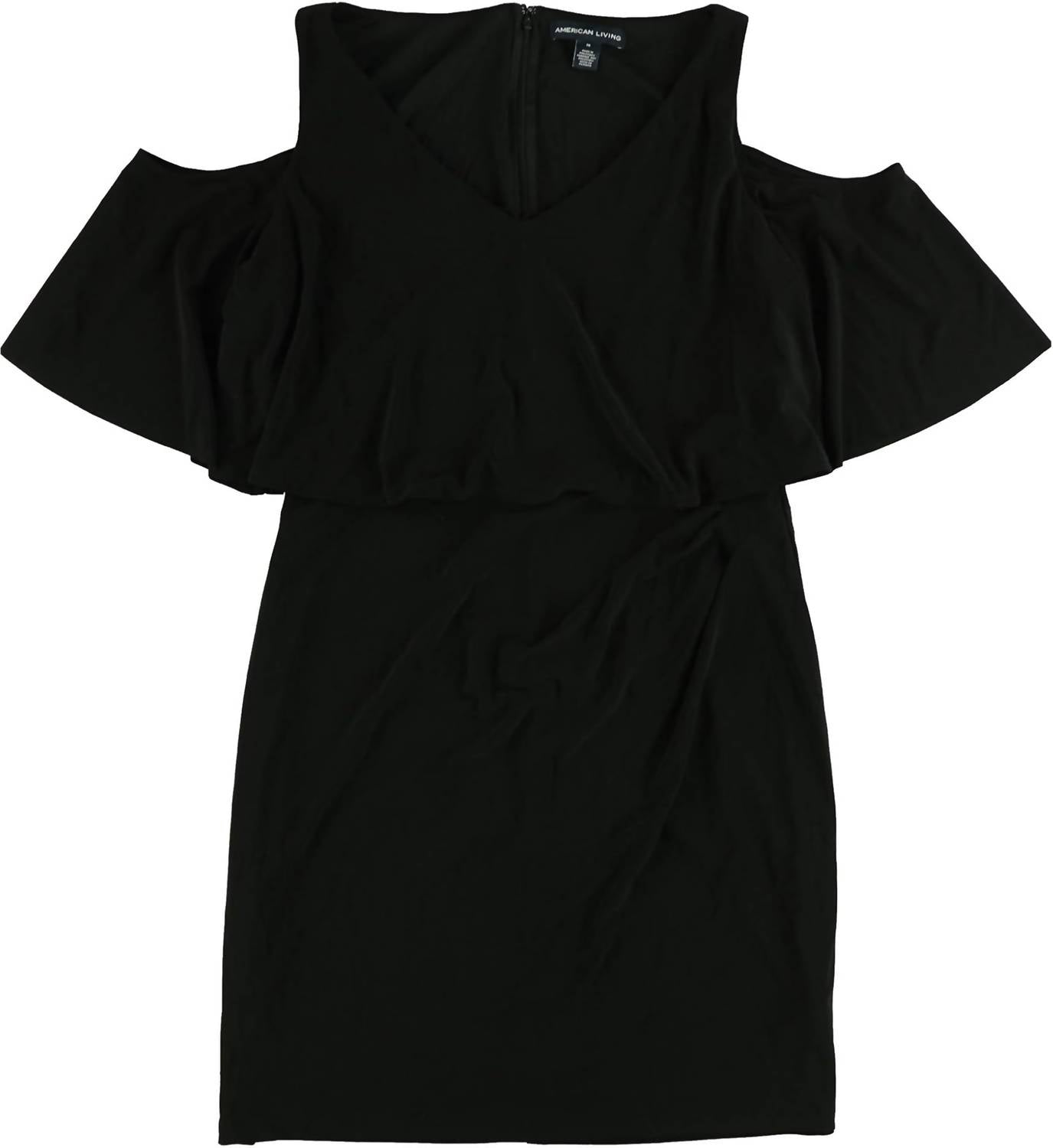 American Living - Women's Cold Shoulder Popover Dress