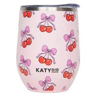 Katydid - Cherries and Coquette Bows Insulated Stainless Steel Wine Tumbler