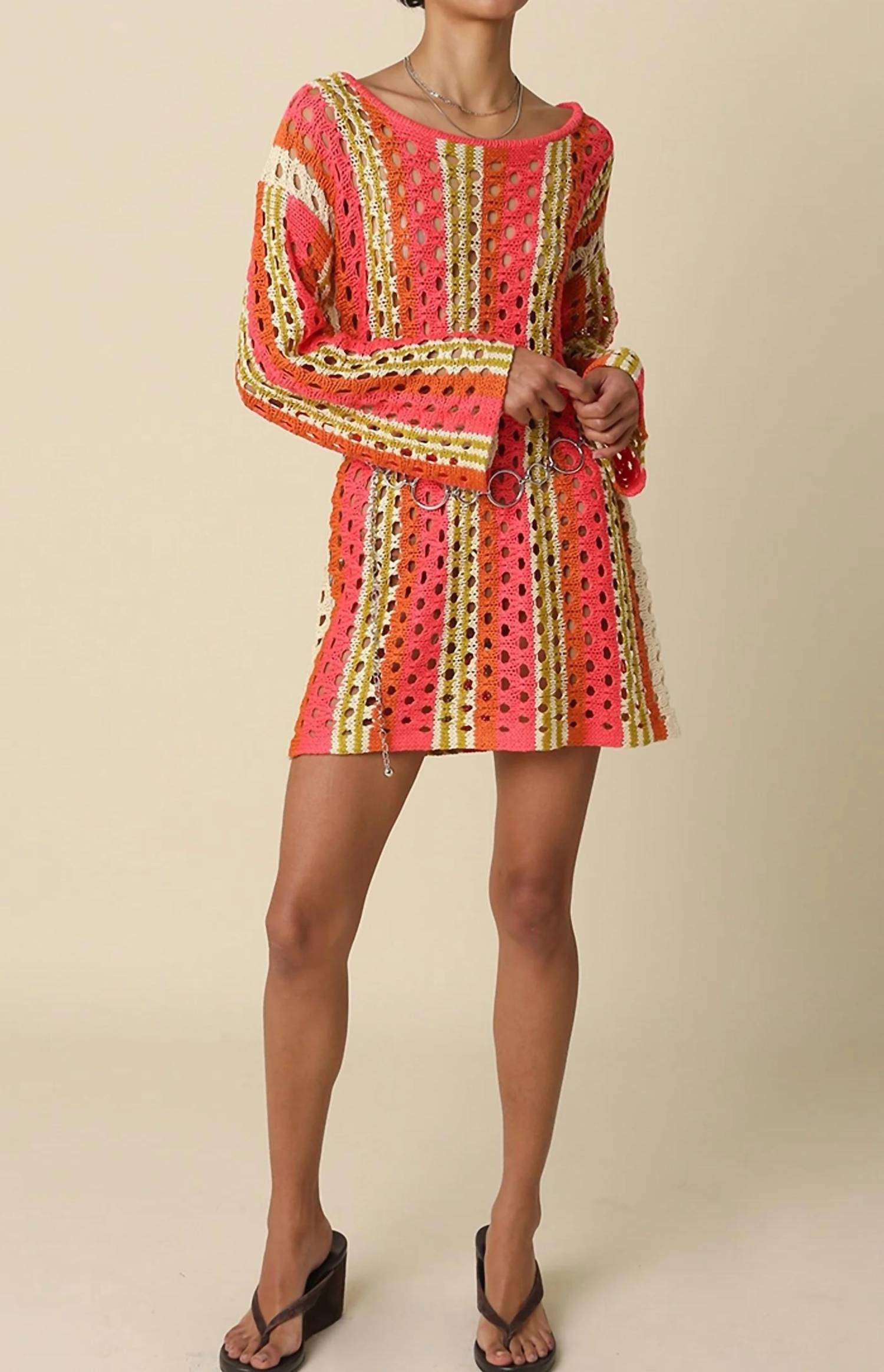 Olivaceous - Phoenix Long Sleeve Crochet Cover Up