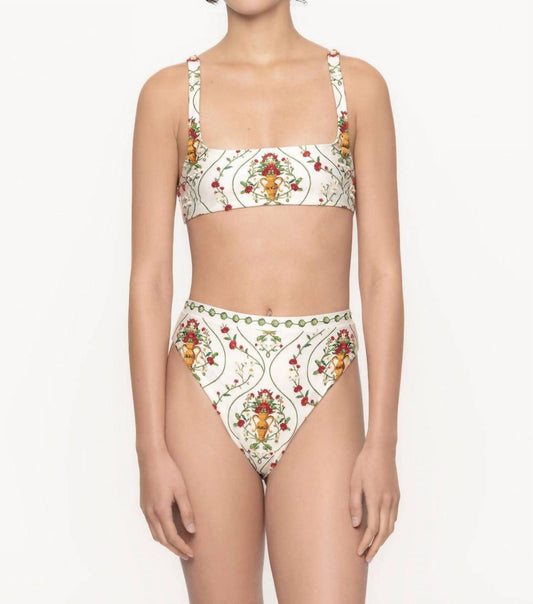 Agua By Agua Bendita - Gualanday Remedios Hand Embroidered Bikini Bottom