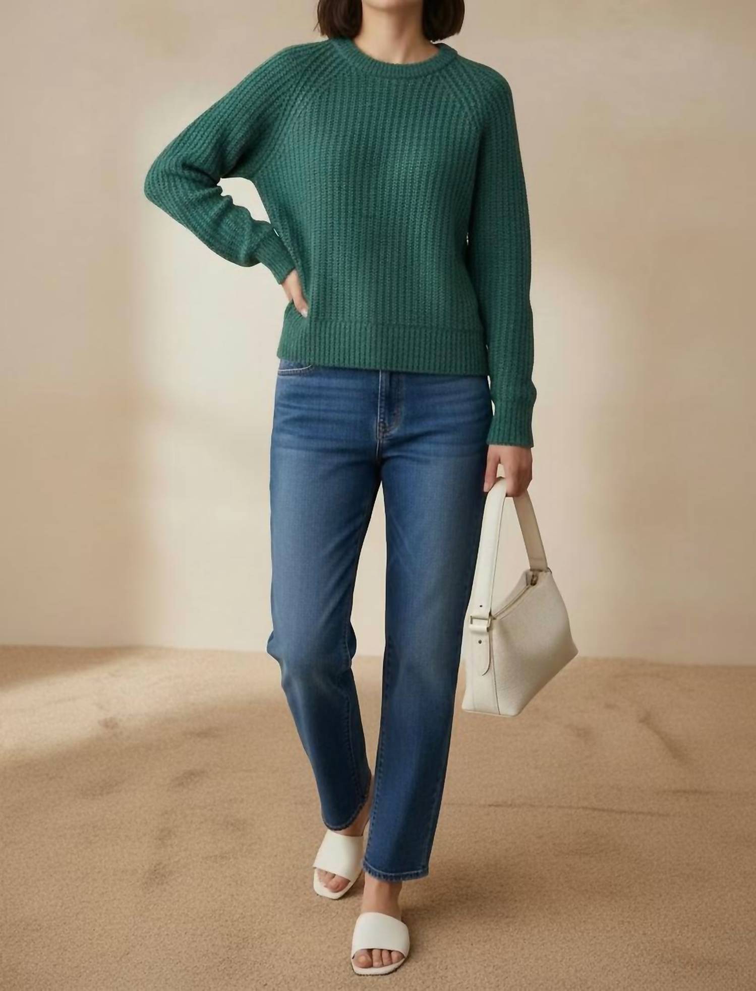 White + Warren - Cashmere Marled Crewneck Sweater